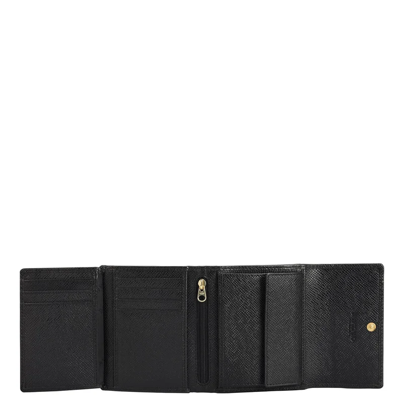 Da Milano Black Croco Leather Ladies Wallet - Black for Women | Best Price UAE
